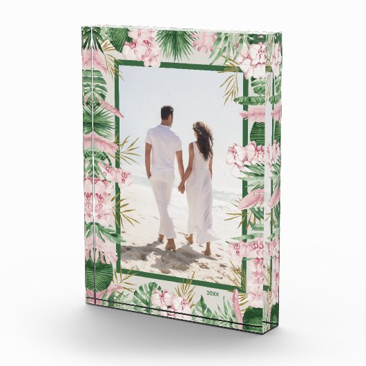 Tropische bloemenrand fotoblokken (Rechts)