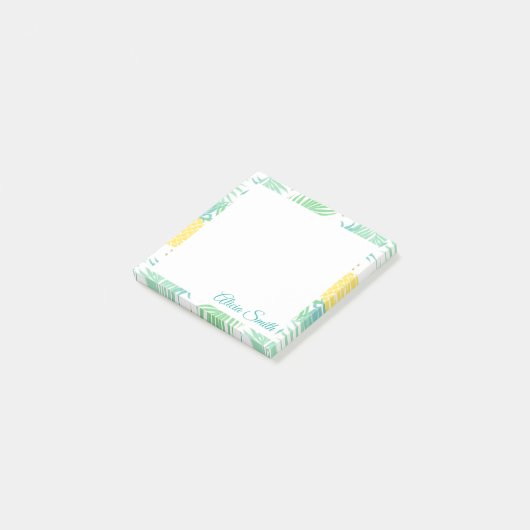 Tropische bloemenschattig Post-it Note (Schuin)