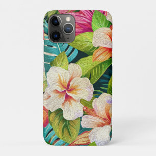 Tropische bloemenschilderstijl in olieverf Case-Mate iPhone case