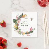 Tropische bloemenslingers bruidsmeestuin uitnodigi servet (Insitu)