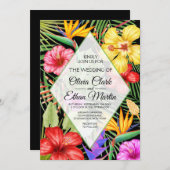 Tropische bloementuin geometrisch kaart (Voorkant / Achterkant)