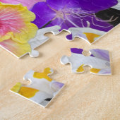 Tropische bloementuin Hibiscus, lelies, Legpuzzel (Zijkant)