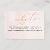 Tropische Bloemenwoestijn Bruiloft Website Kaart Visitekaartje (Voorkant)