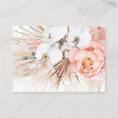 Tropische Bloemenwoestijn Bruiloft Website Kaart Visitekaartje (Achterkant)