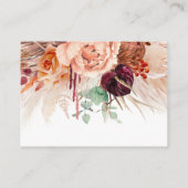 Tropische Bloemenwoestijn Bruiloft Website Kaart Visitekaartje (Achterkant)