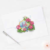 Tropische bloemenzomer Aloha sticker (Envelop)