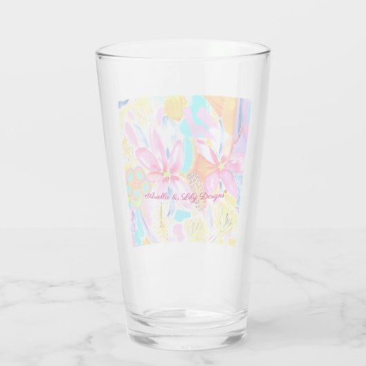 Tropische Bloemglas Tumbler (Achterkant)