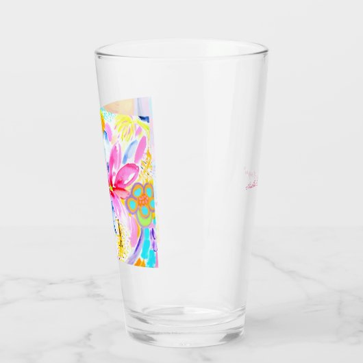 Tropische Bloemglas Tumbler (Links)