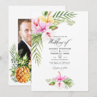 Tropische bloemige Aloha-huwelijksfoto