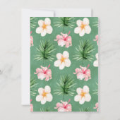 Tropische bloemige babyshower bedankkaart kaart (Achterkant)