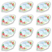 Tropische Bloemige Botanische Gouden Geometrische Sticker (Voorkant)