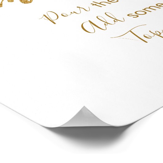 Tropische bloemige bruidsontbijt Mimosa Bar met an Poster (Hoek)