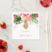 Tropische bloemige bruiloftsborrel met ananas servet (Insitu)