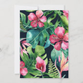 Tropische bloemige GRAD diploma-uitnodigingen voor Kaart (Achterkant)