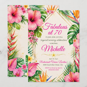 Tropische bloemige Hawaïaanse Luau Fantastische 70 Kaart