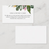 Tropische bloemige kaart voor envelop (Voorkant / Achterkant)