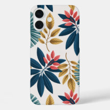 Tropische Bloemige Retro Bladeren Hoesje