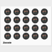 Tropische bloemige Schedel Halloween Bruidsmeisjes Ronde Sticker (Vel)