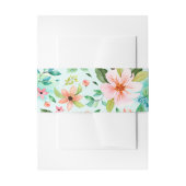 Tropische bloemige strand bruiloft uitnodiging bui uitnodigingen wikkel (Voorkant Voorbeeld)