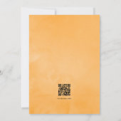 Tropische bloemige strand QR-code RSVP-huwelijk  Kaart (Achterkant)
