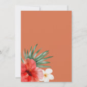 Tropische bloemige uitnodiging voor afstudeerfeest (Achterkant)