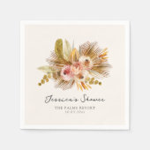 Tropische Bloemige Vintage Bruidsdouche Servet (Voorkant)