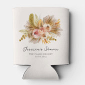 Tropische Bloemige Vintage Bruiloft Feest Blikjeskoeler (Achterkant)