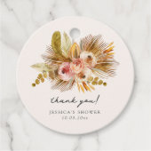 Tropische Bloemige Vintage Dank Je Bedankjes Labels (Voorkant)