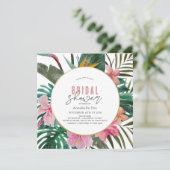 Tropische bloemkrans Vrijgezellenfeest Kaart (Staand voorkant)