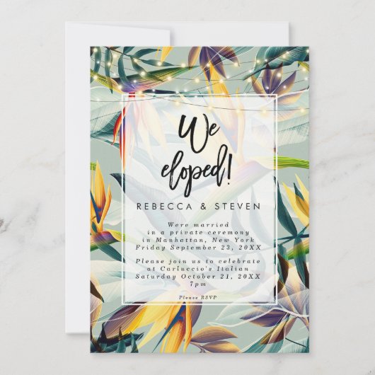 tropische bloemlampen die we hebben ontwikkeld kaart (Voorkant)