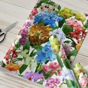 Tropische bloemorchideeën zomer cadeaupapier