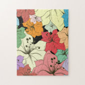 Tropische bloempuzzel legpuzzel (Verticaal)