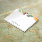 Tropische Bloemrijke Rand Monogram Naam Post-it® Notes