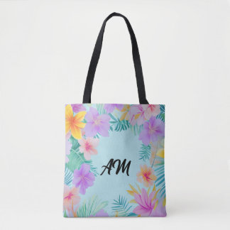 Tropische Bloemrijke Rand Zomer Esthetiek Tote Bag