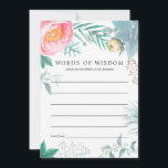 Tropische bloemrijke zomer bruidsdouche advieskaart<br><div class="desc">Munt,  roze en gele exotische zomertijd bruidsdouche advies voor bruid kaarten met pioenrozen,  eucalyptus,  rozenbottels,  succulenten,  lisianthus en menthol bladeren.</div>