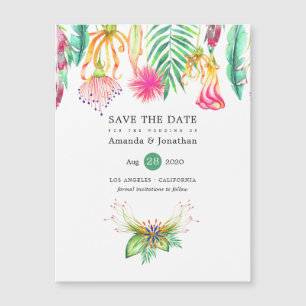Tropische bloemrijke zomer strand bruiloft save th