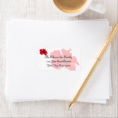 Tropische Bloemrode Hibiscus Etiket (Insitu)