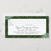 Tropische bloemscriptuur goud folie cadeaubon (Achterkant)