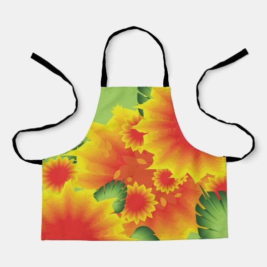 Tropische Bloemstijl Schort (Voorkant)