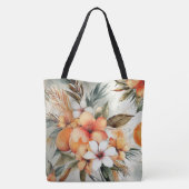 Tropische Bloom & Citrus Dream – Aquarel Tote Bag (Achterkant)