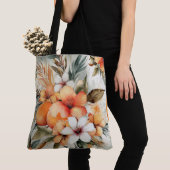 Tropische Bloom & Citrus Dream – Aquarel Tote Bag (Dichtbij)
