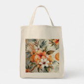 Tropische Bloom & Citrus Dream – Aquarel Tote Bag (Achterkant)