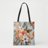 Tropische Bloom & Citrus Dream – Aquarel Tote Bag (Voorkant)