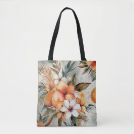 Tropische Bloom & Citrus Dream – Aquarel Tote Bag
