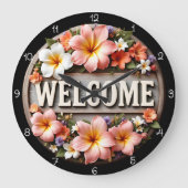 Tropische Bloom Welkom Klok (Voorkant)
