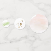 Tropische Blozende Roze Bloemstuk Tafel Confetti (Achterkanten)