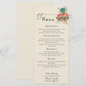 Tropische Blues & Greens Eco-vriendelijke strand b Menu (Voorkant / Achterkant)