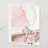 Tropische Blush bruiloft uitnodiging (Achterkant)