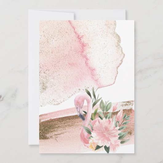 Tropische Blush bruiloft uitnodiging (Achterkant)