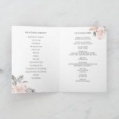 Tropische Blush Grijze Bladeren Trouwgevouwen Prog Programma (Binnen)